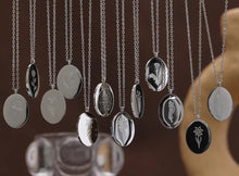 Load image into Gallery viewer, Engraved Birth Month Flower and Name in Silver