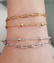 Load image into Gallery viewer, Layered Paper Clip and Ball Bracelet
