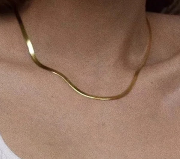 Flat Snake Chain Necklace