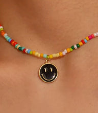Load image into Gallery viewer, Bohemian Handmade Bead Bracelet with Blue Smiley Face
