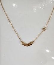 Load image into Gallery viewer, Gold Chain Pendant Cubic Zircon Stud Necklace
