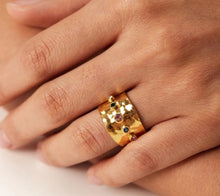 Load image into Gallery viewer, Colorful Cubic Zircon Stone Gold Ring
