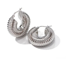 Load image into Gallery viewer, Chunky Spiral Earring  Gold/ Silver
