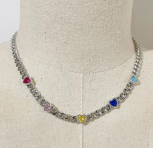 Load image into Gallery viewer, Colorful Heart Chain Necklace
