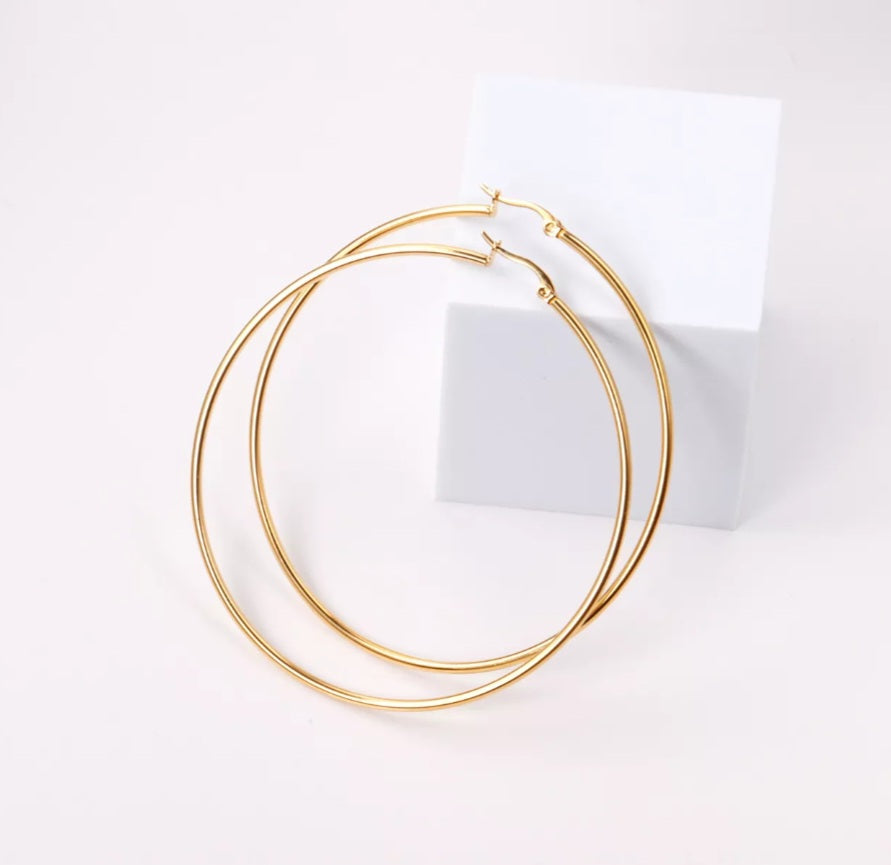 Big Gold Hoop Earrings
