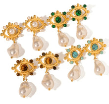 Load image into Gallery viewer, Chunky Evil Eye Earrings
