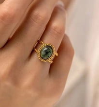 Load image into Gallery viewer, Natural Stone African Turquoise Gold Ring
