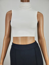 Load image into Gallery viewer, Turtleneck Sleeveless Crop Top
