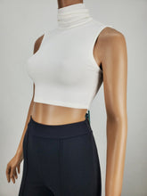 Load image into Gallery viewer, Turtleneck Sleeveless Crop Top

