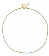 Load image into Gallery viewer, Handmade Miyuki Bead Necklace (Aqua/Gold)
