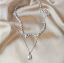 Load image into Gallery viewer, Double Layer Pearl Choker Necklace
