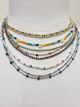 Load image into Gallery viewer, Stainless Steel Bead Ball Necklace  (Aquamarine)
