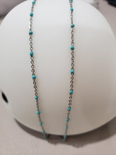 Load image into Gallery viewer, Stainless Steel Bead Ball Necklace  (Aquamarine)
