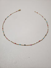 Load image into Gallery viewer, Stainless Steel Bead Ball Necklace (Gold Multicolor)
