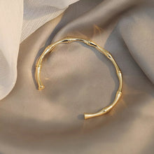 Load image into Gallery viewer, Gold Color Bone Bangle Bracelet
