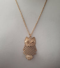 Load image into Gallery viewer, Owl Pendant Necklace Gold Color
