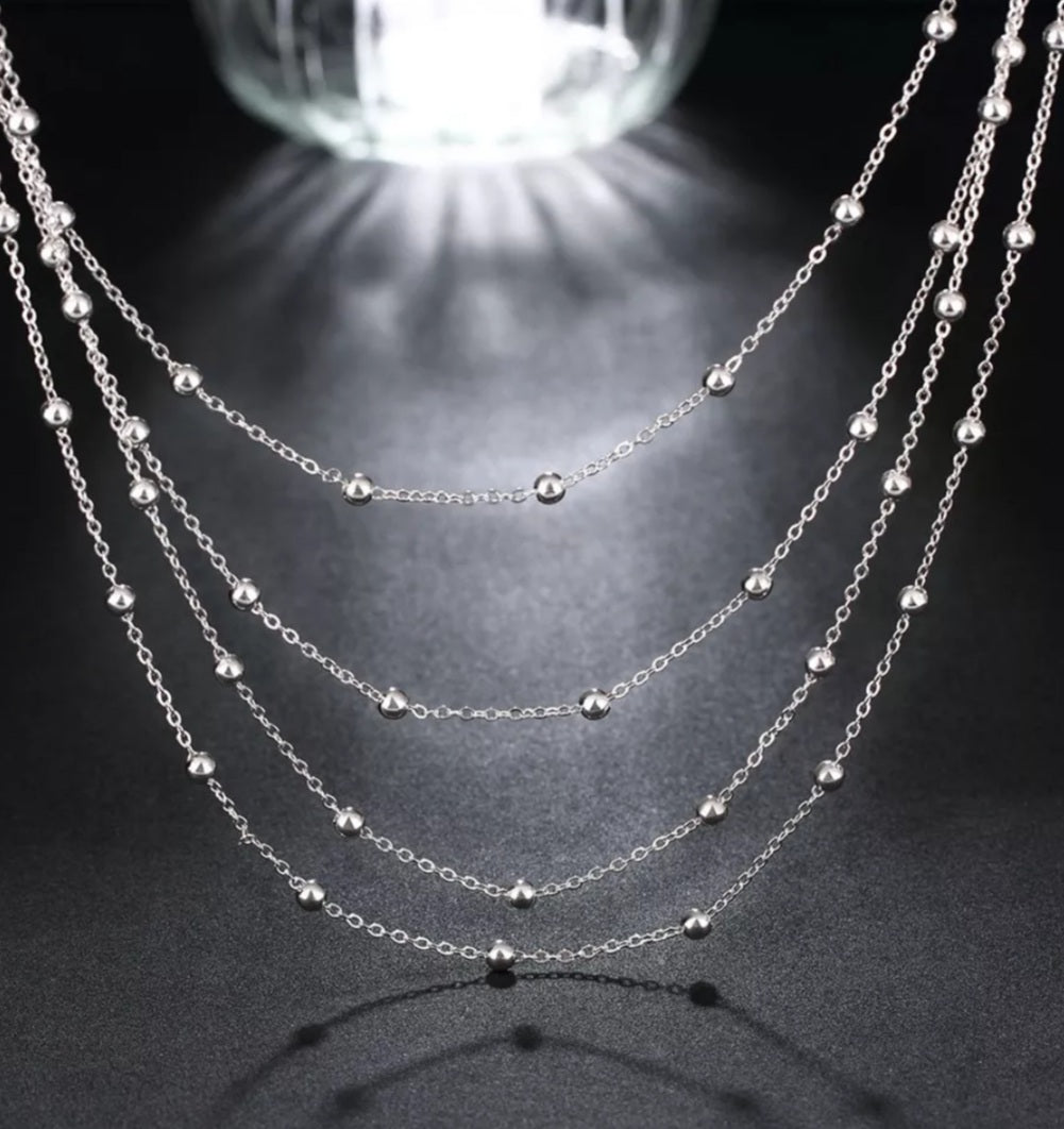 4 Layer Small Ball Necklace