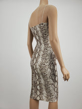 Load image into Gallery viewer, Elastic Strap Midi Dress (Snake Print)
