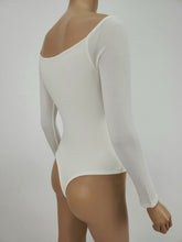 Load image into Gallery viewer, Off Shoulder Long Sleeve Bodysuit (White)
