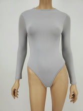 Load image into Gallery viewer, Long Sleeve Mock Neck Bodysuit (Gray)
