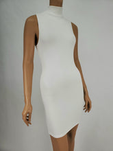 Load image into Gallery viewer, Sleeveless Mock Neck Dress (White)
