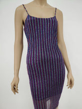 Load image into Gallery viewer, Spaghetti Strap Shiny Multi Color Dress (Blue/Red/White)
