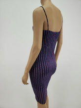 Load image into Gallery viewer, Spaghetti Strap Shiny Multi Color Dress (Blue/Red/White)
