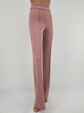 Load image into Gallery viewer, High Waist Front Pintuck Pants with Zipper (Mauve)
