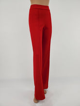 Load image into Gallery viewer, High Waist Front Pintuck Pants with Zipper (Red)
