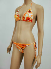 Load image into Gallery viewer, Triangle Tie Side 2 Piece Swimsuit (Orange)
