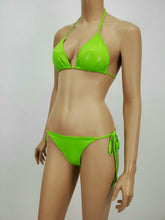 Load image into Gallery viewer, Triangle Tie Side 2 Piece Swimsuit (Green Apple)
