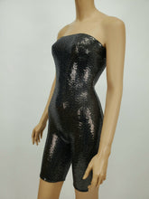 Load image into Gallery viewer, Tube Romper (Metallic Silver)
