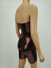 Load image into Gallery viewer, Front Cut Out Tube Romper (Metallic Pink)
