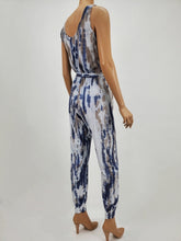 Load image into Gallery viewer, Tie-Dye Jogger Jumpsuit (Blue/Gray/Taupe)
