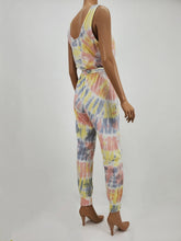 Load image into Gallery viewer, Tie-Dye Jogger Jumpsuit (Mauve/Yellow/Gray)
