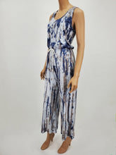 Load image into Gallery viewer, Wide Leg Tie-Dye Jumpsuit (Gray/Taupe/Blue)
