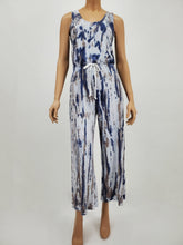 Load image into Gallery viewer, Wide Leg Tie-Dye Jumpsuit (Gray/Taupe/Blue)
