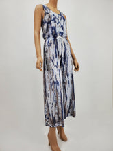 Load image into Gallery viewer, Wide Leg Tie-Dye Jumpsuit (Gray/Taupe/Blue)
