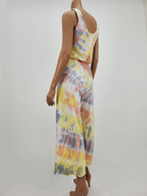 Load image into Gallery viewer, Wide Leg Tie-dye Jumpsuit (Yellow/Gray/Mauve)
