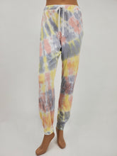 Load image into Gallery viewer, Tie-Dye Jogger Pants (Gray/Yellow/Mauve)
