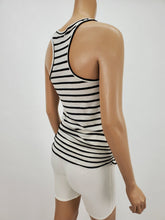 Load image into Gallery viewer, Black and White Stripe Tank Top (Black/White)
