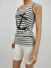 Load image into Gallery viewer, Black and White Stripe Tank Top (Black/White)
