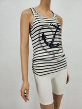 Load image into Gallery viewer, Black and White Stripe Tank Top (Black/White)
