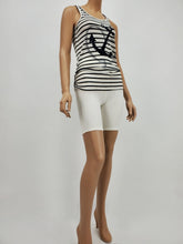 Load image into Gallery viewer, Black and White Stripe Tank Top (Black/White)
