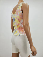 Load image into Gallery viewer, Tie-dye Tank Top (Yellow/gray/Mauve)
