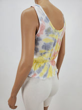 Load image into Gallery viewer, Tie-dye Tank Top (Yellow/gray/Mauve)
