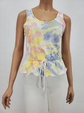 Load image into Gallery viewer, Tie-dye Tank Top (Yellow/gray/Mauve)
