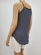 Load image into Gallery viewer, Stripe Tank Top with Gold Anchor (Navy/White)
