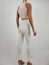 Load image into Gallery viewer, Solid Color High Neck Crop Tank Top (Peach)
