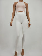 Load image into Gallery viewer, Solid Color High Neck Crop Tank Top (Peach)
